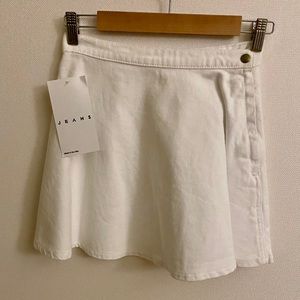 NWT American Apparel White Denim Circle Skirt